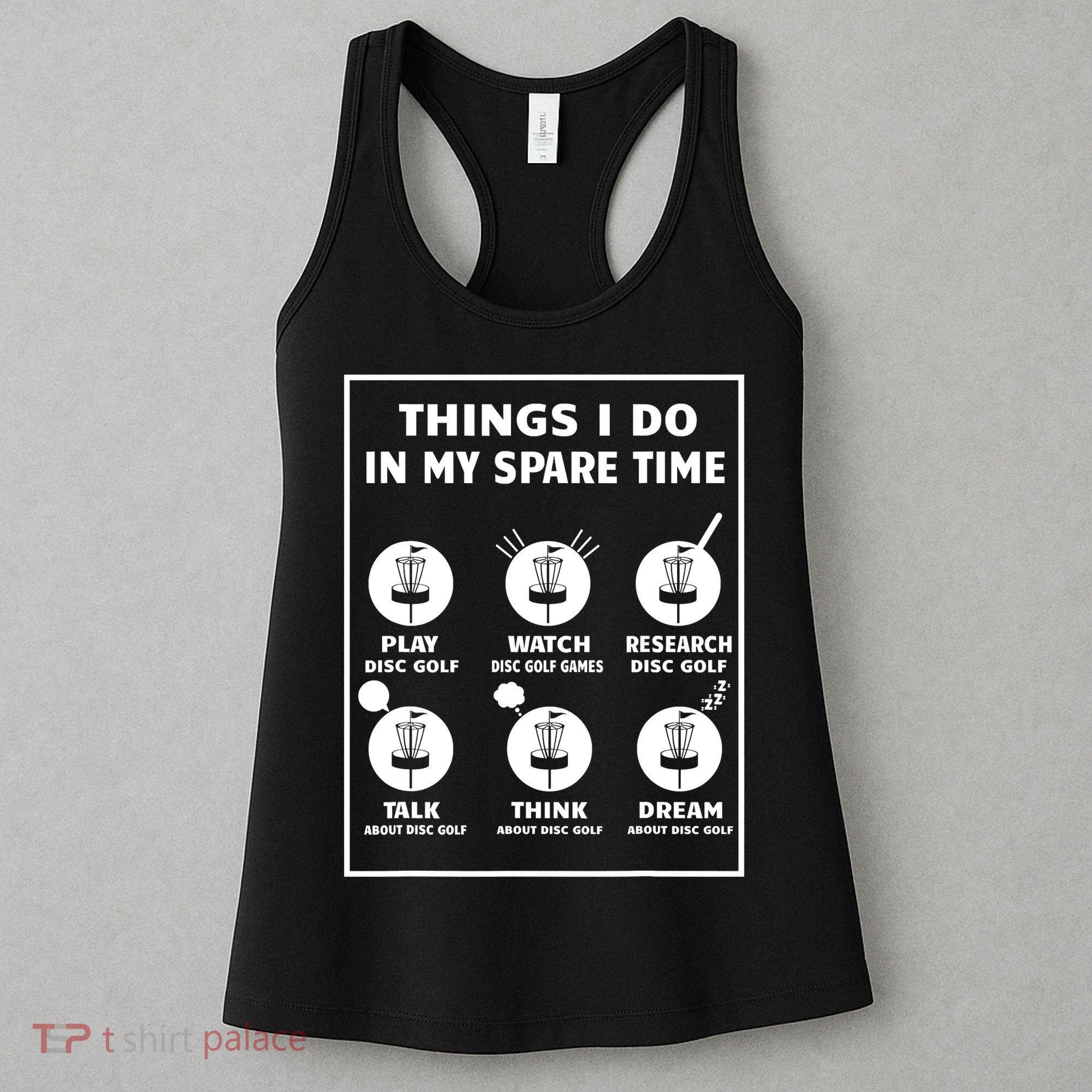 Things I Do In My Spare Time Disc Golf Funny Women's Tank Top