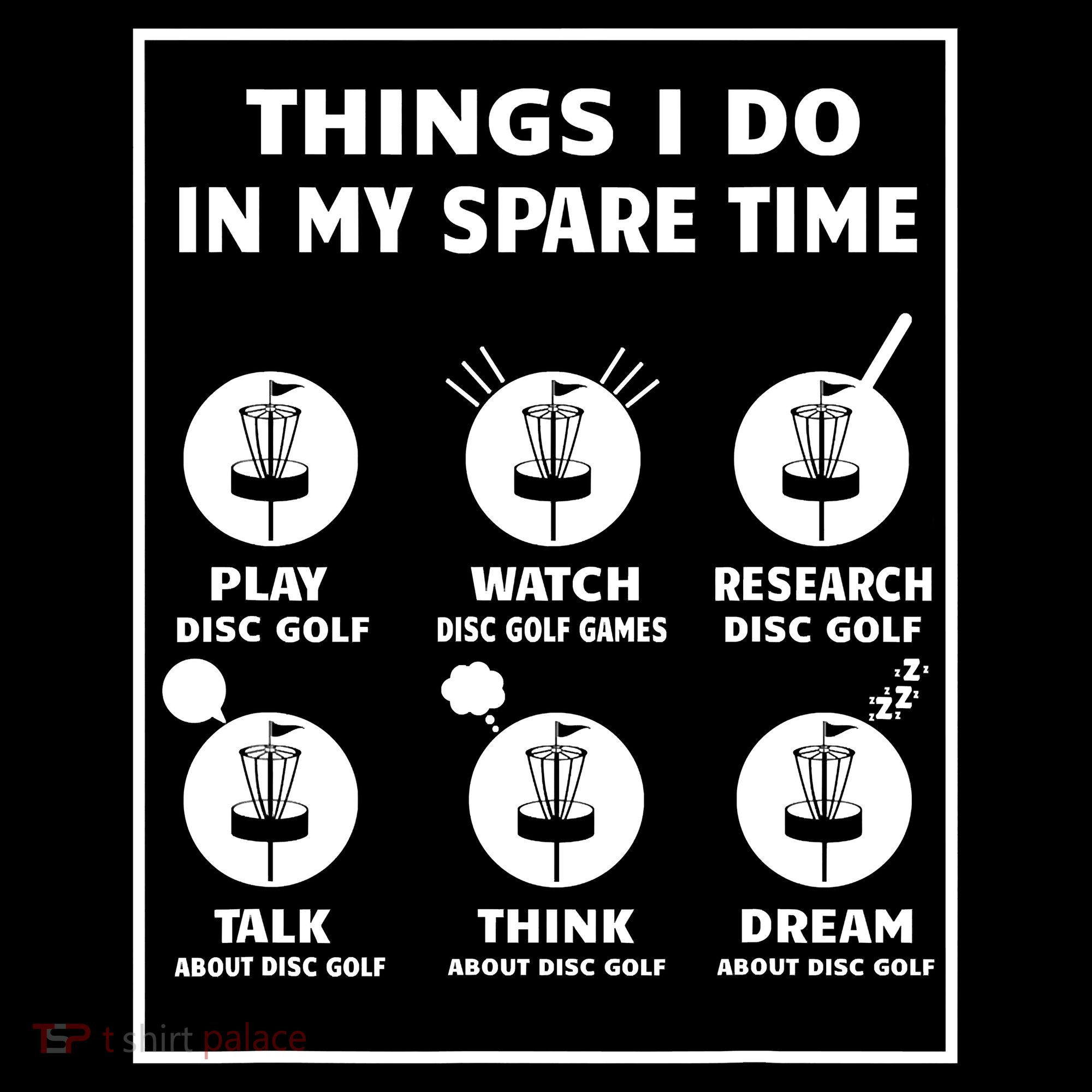 Things I Do In My Spare Time Disc Golf Funny Women's Tank Top