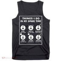 Things I Do In My Spare Time Disc Golf Funny Tank Top thumb 0