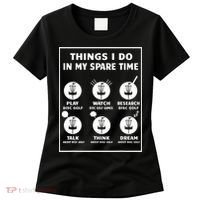 Things I Do In My Spare Time Disc Golf Funny Women's T-Shirt thumb 0