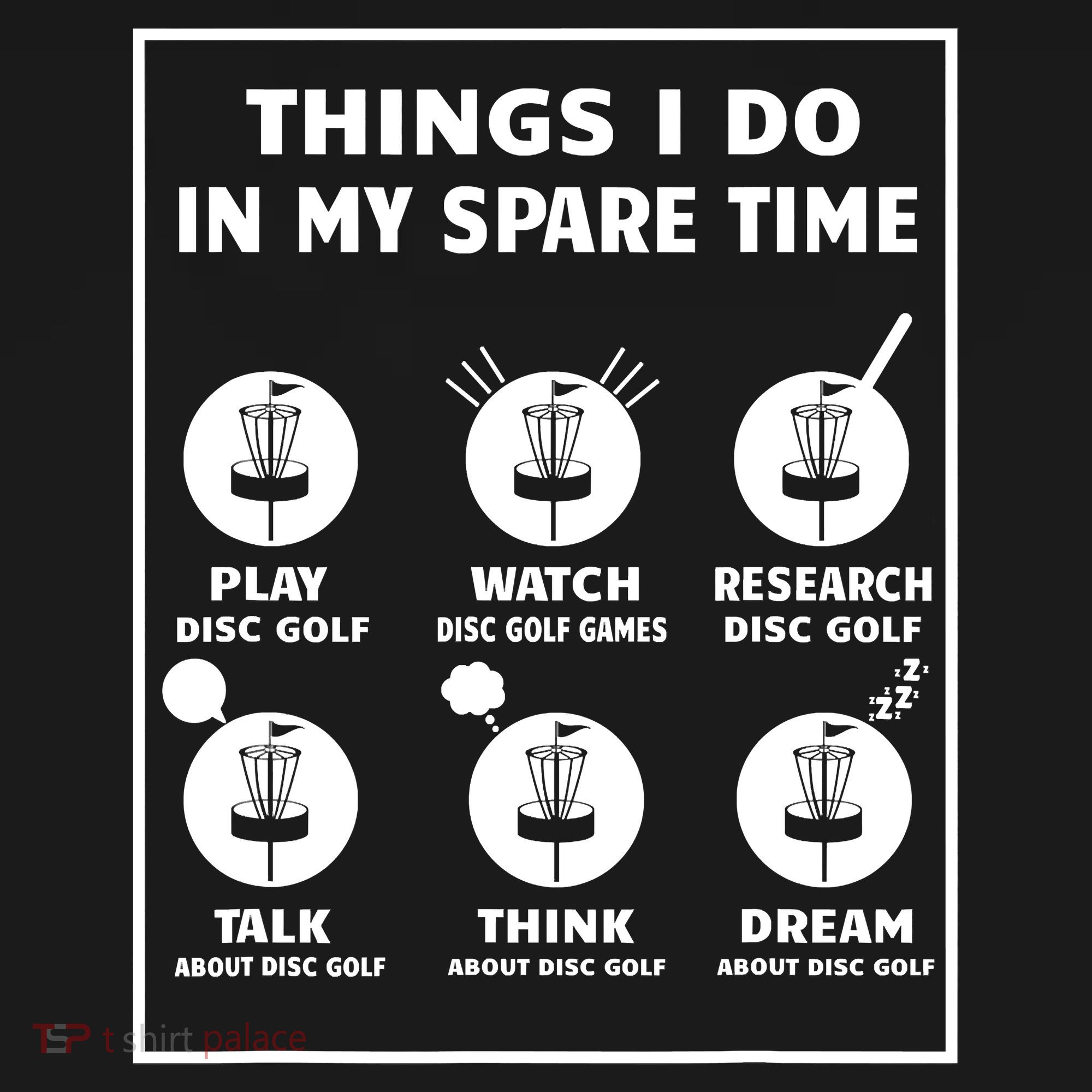 Things I Do In My Spare Time Disc Golf Funny Kids Sweatshirt