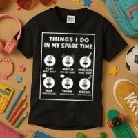 Things I Do In My Spare Time Disc Golf Funny Kids T-Shirt thumb 3