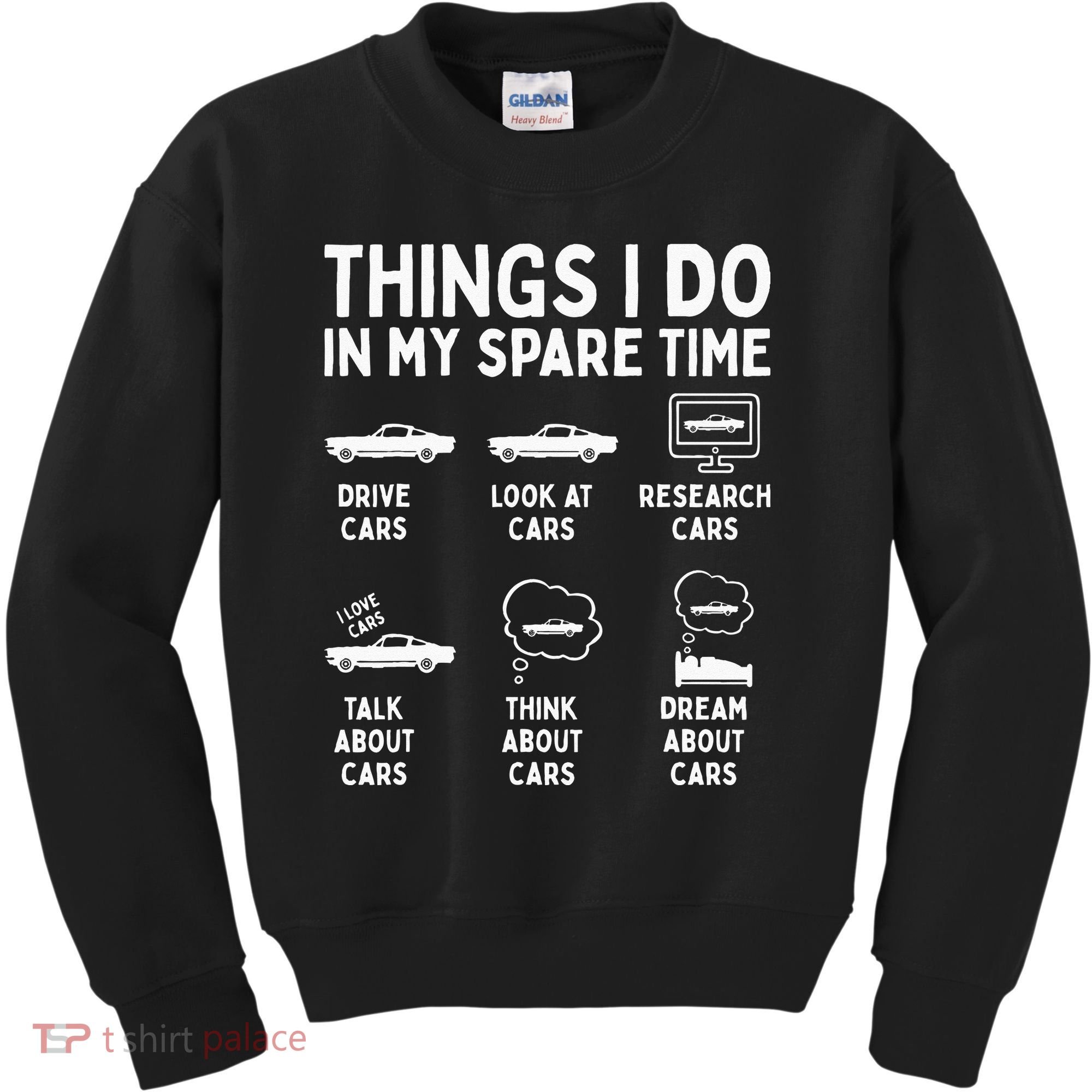 Things I Do In My Spare Time Car Enthusiast Funny Car Guy Kids Sweatshirt