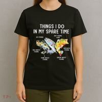 Things I Do In My Spare Time Funny Fishing T-Shirt thumb 4