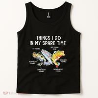 Things I Do In My Spare Time Funny Fishing Tank Top thumb 2