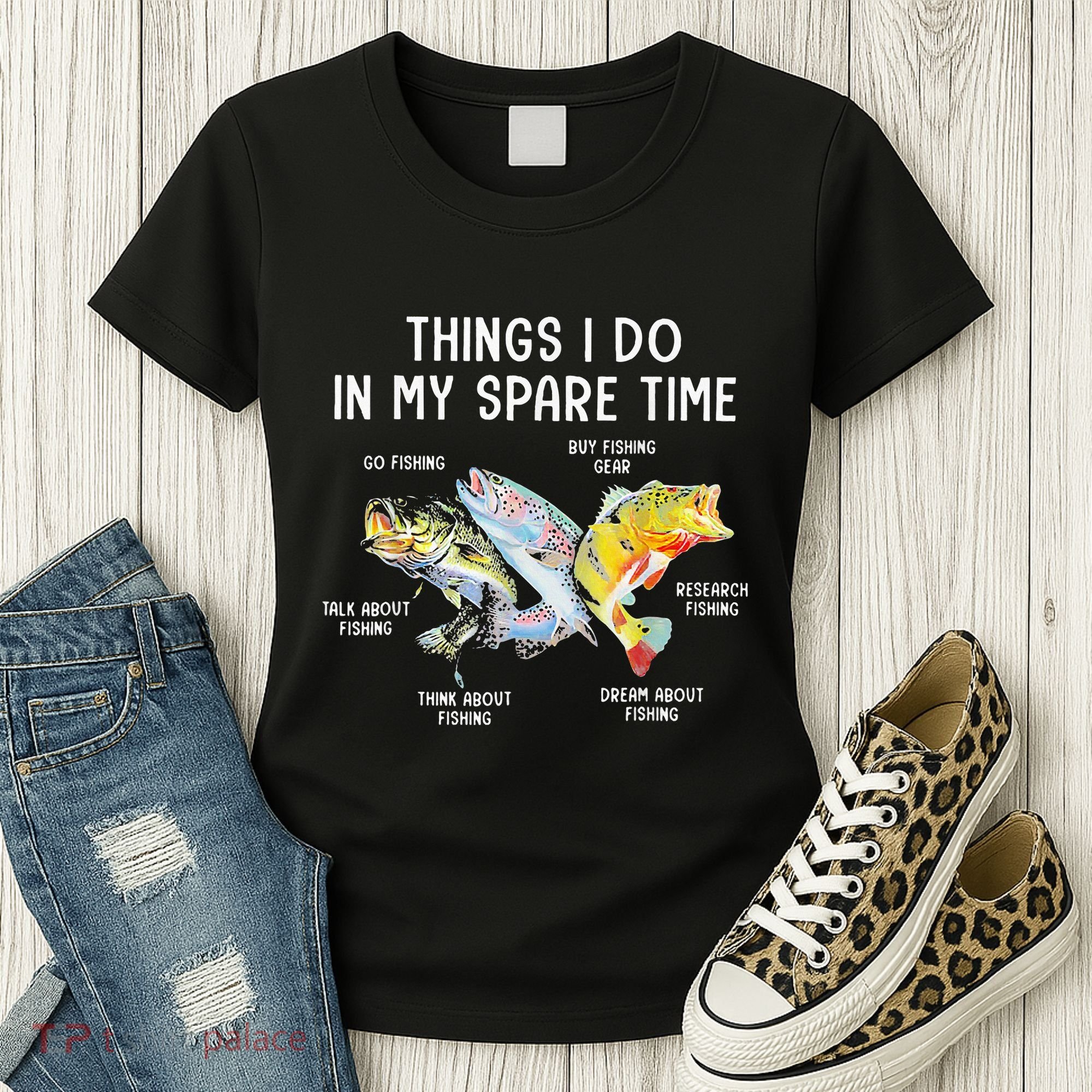 Things I Do In My Spare Time Funny Fishing Women's T-Shirt