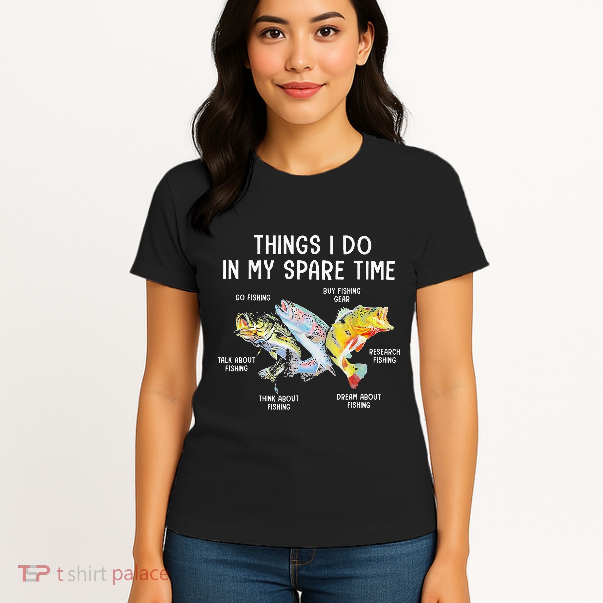 Things I Do In My Spare Time Funny Fishing Women's T-Shirt