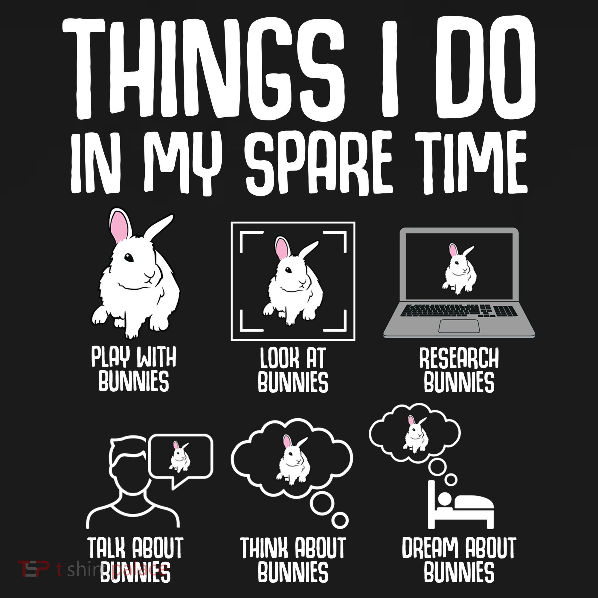 Things I Do In My Spare Time Bunny Rabbit Doggie Tank
