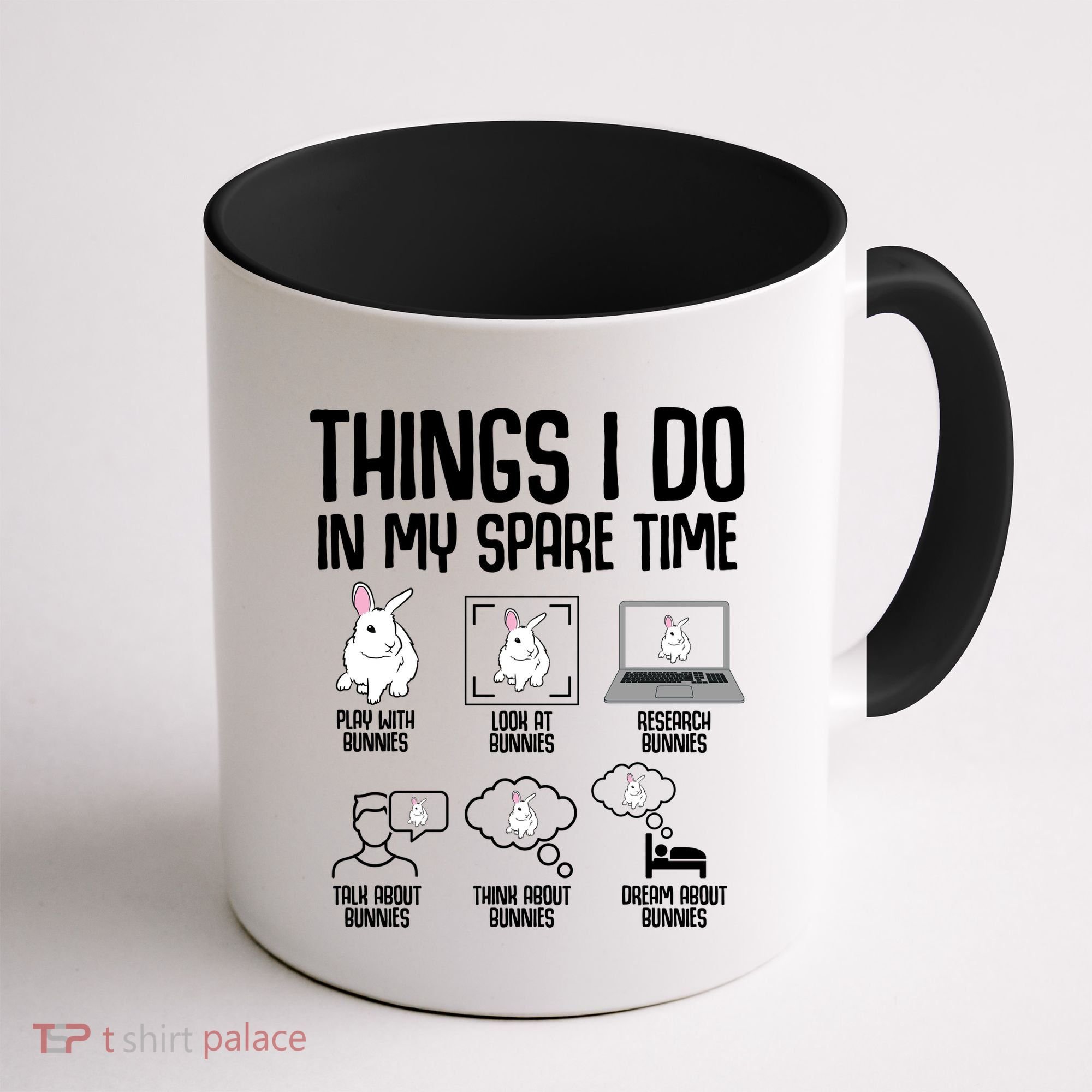 Things I Do In My Spare Time Bunny Rabbit Coffee Mug