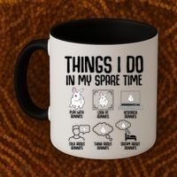 Things I Do In My Spare Time Bunny Rabbit Coffee Mug thumb 2