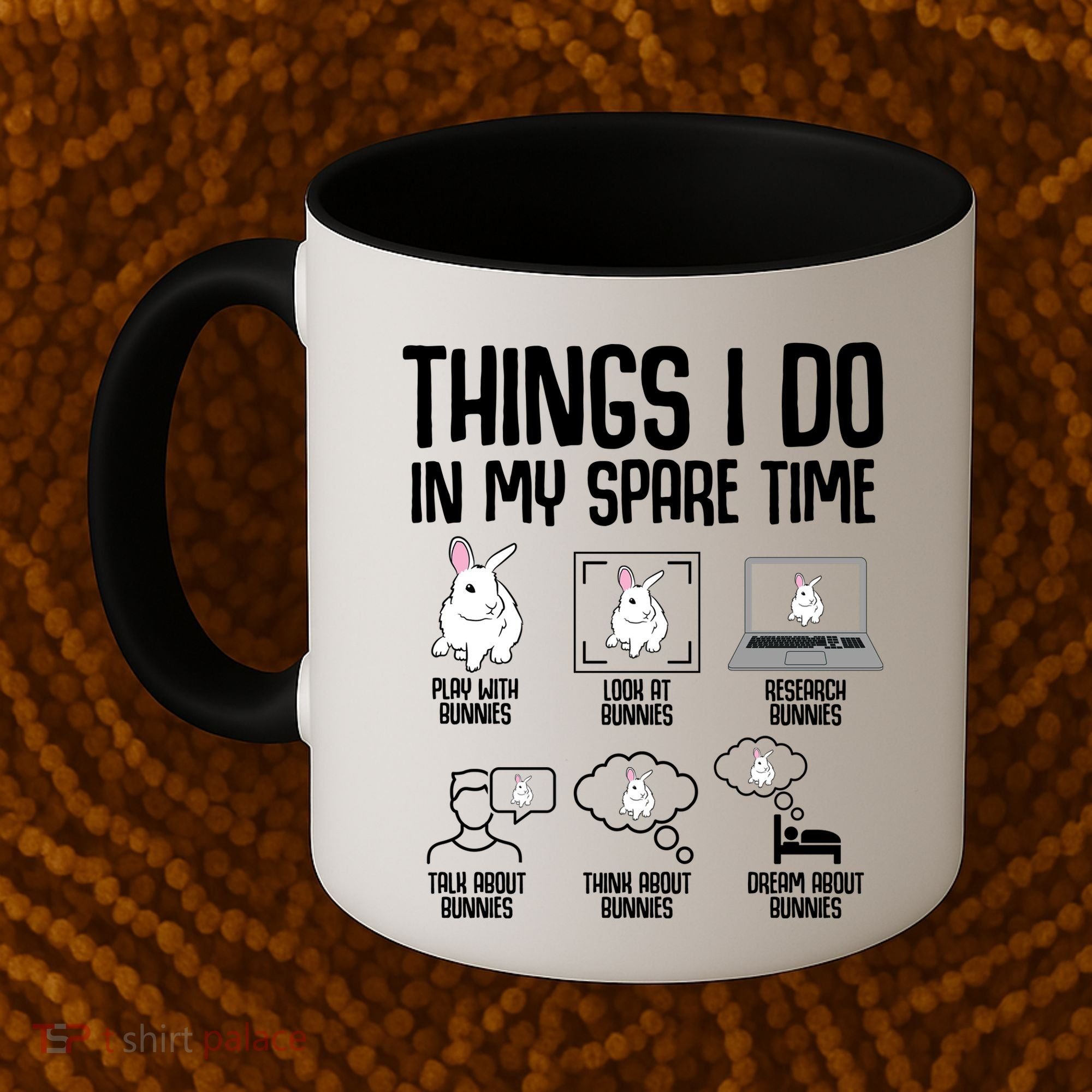 Things I Do In My Spare Time Bunny Rabbit Coffee Mug