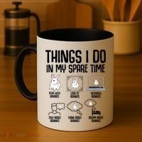 Things I Do In My Spare Time Bunny Rabbit Coffee Mug thumb 4
