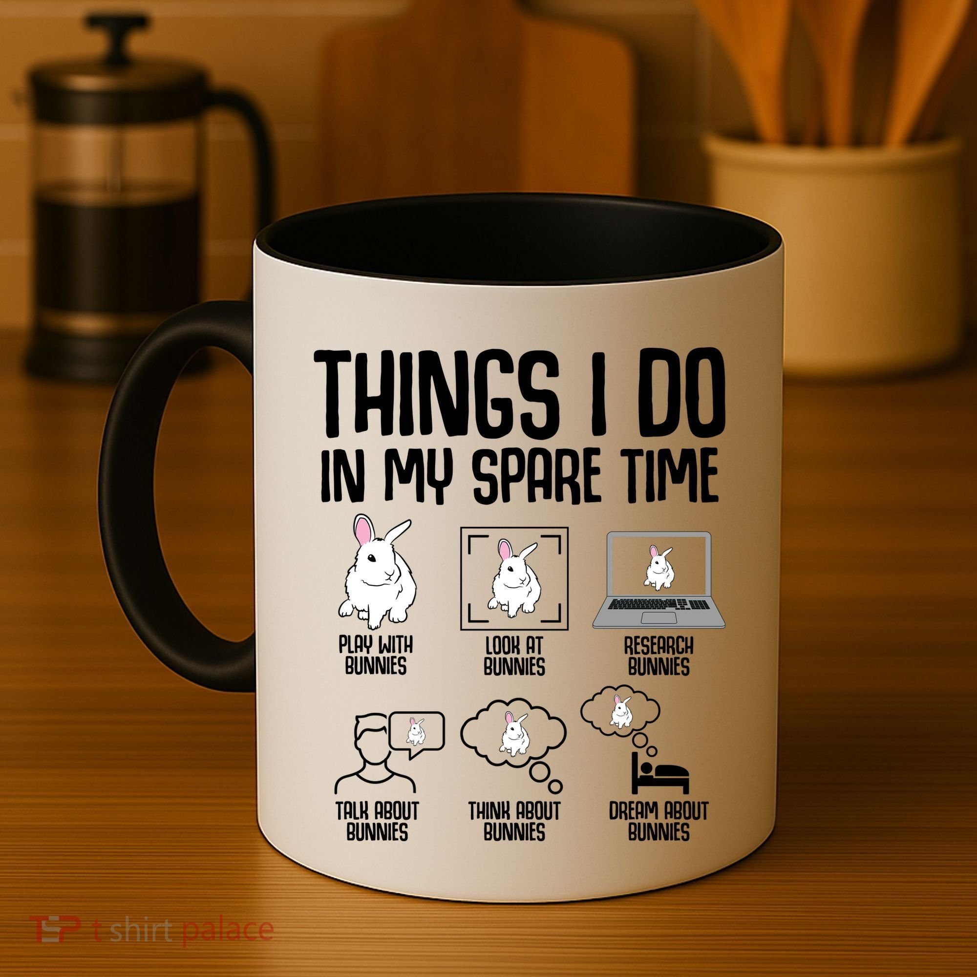 Things I Do In My Spare Time Bunny Rabbit Coffee Mug