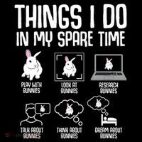 Things I Do In My Spare Time Bunny Rabbit Women's Hoodie thumb 2
