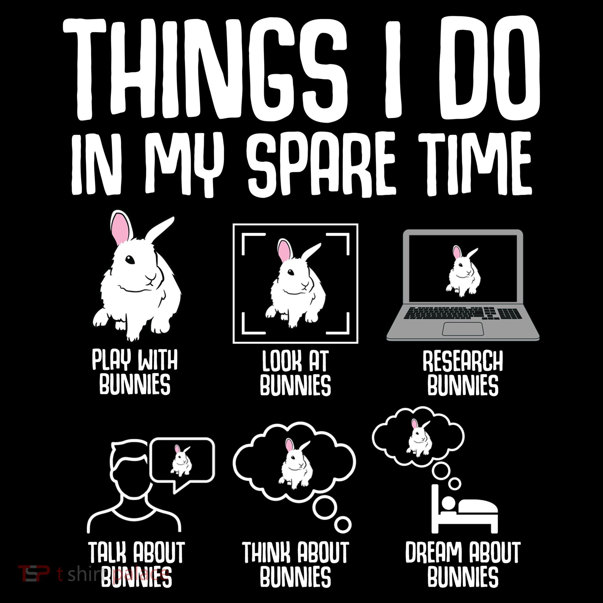 Things I Do In My Spare Time Bunny Rabbit Women's Hoodie