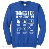 Things I Do In My Spare Time Bunny Rabbit Sweatshirt thumb 0