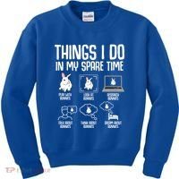 Things I Do In My Spare Time Bunny Rabbit Kids Sweatshirt thumb 0