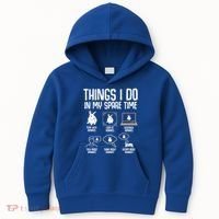 Things I Do In My Spare Time Bunny Rabbit Kids Hoodie thumb 0