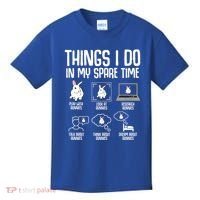 Things I Do In My Spare Time Bunny Rabbit Kids T-Shirt thumb 0
