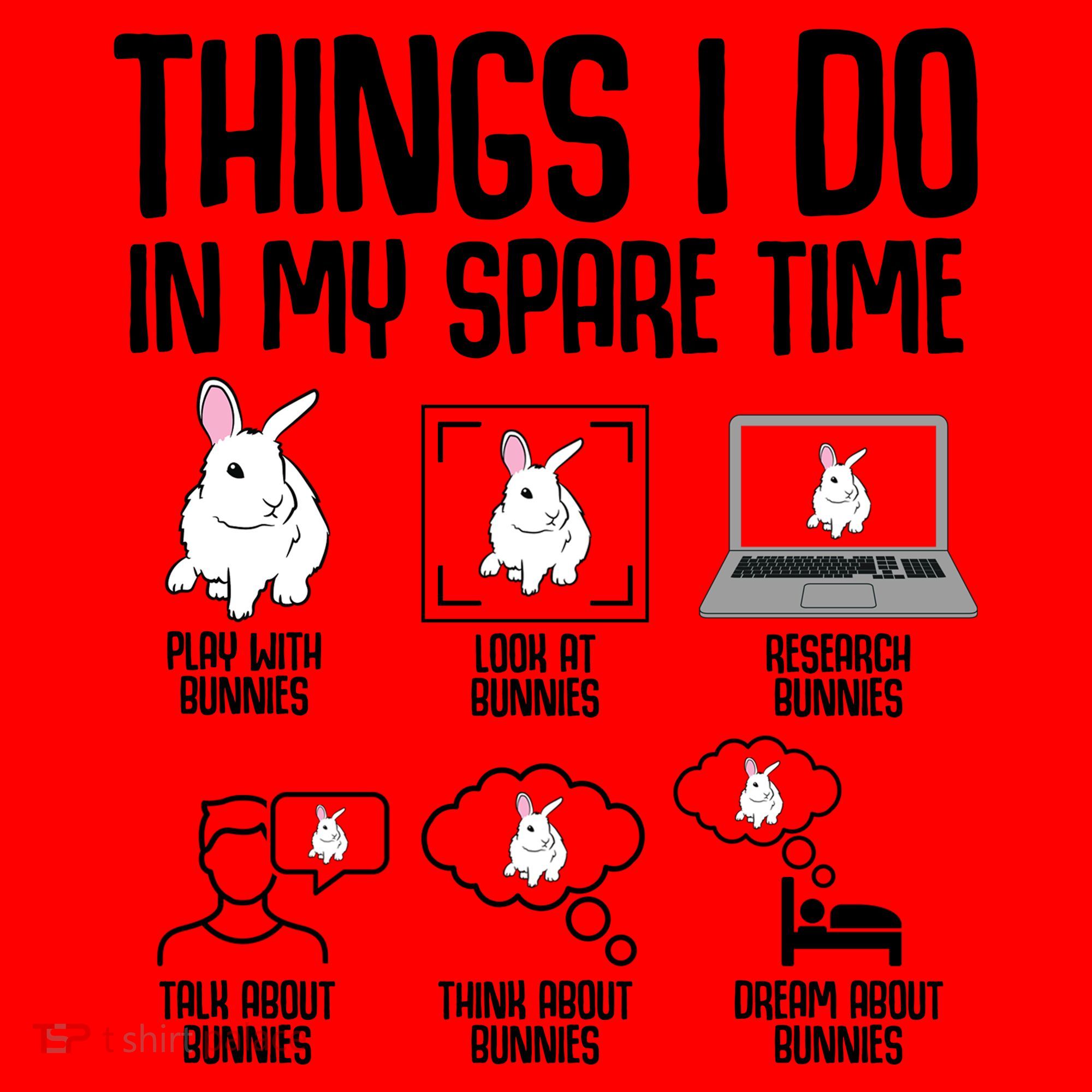 Things I Do In My Spare Time Bunny Rabbit Santa Hat