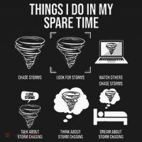 Things I Do In My Spare Time Tornado Storm Chaser Coaster thumb 2