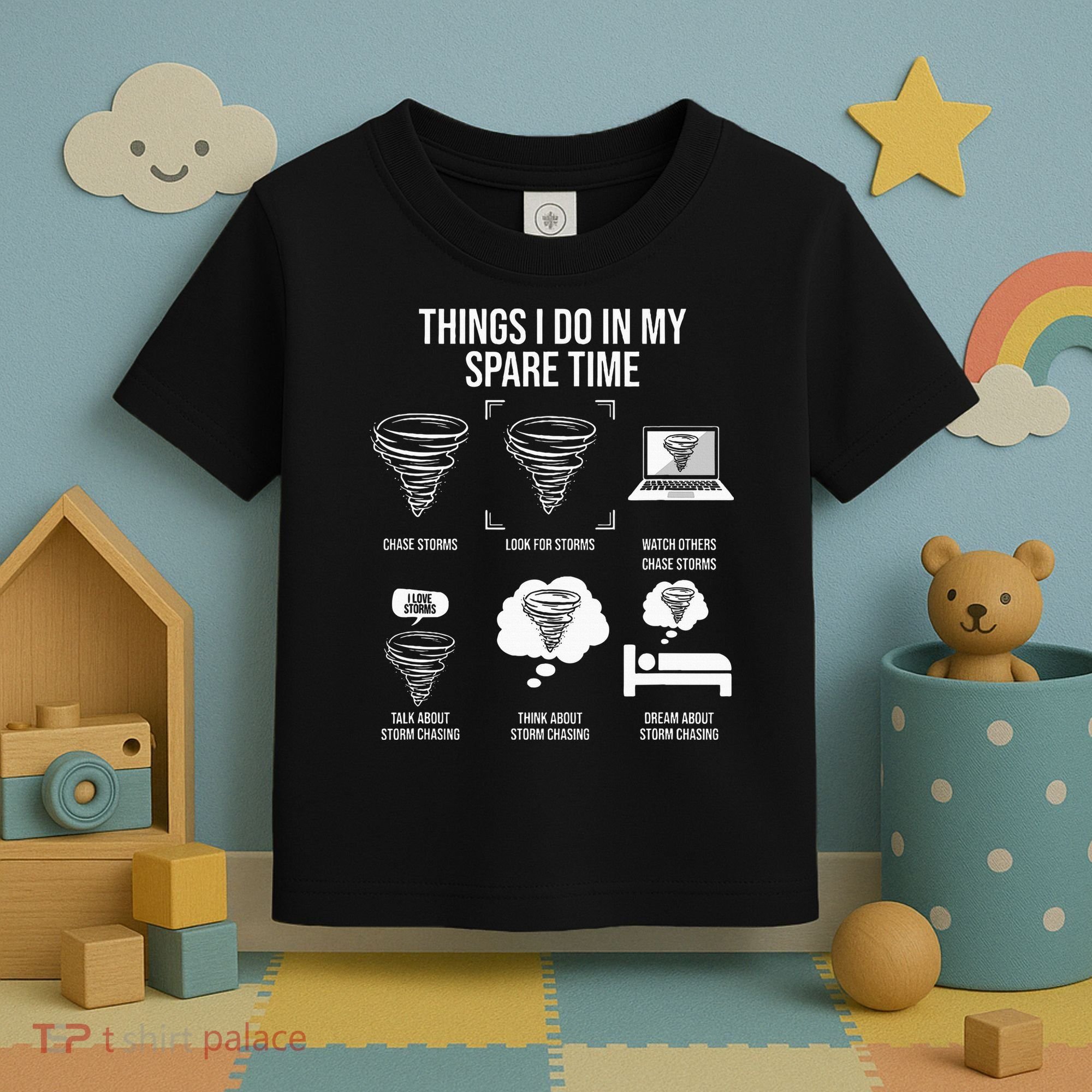 Things I Do In My Spare Time Tornado Storm Chaser Toddler T-Shirt
