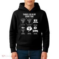 Things I Do In My Spare Time Tornado Storm Chaser Kids Hoodie thumb 4