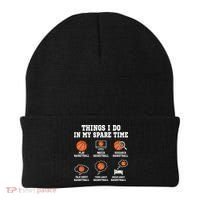 Things I Do In My Spare TIme Funny Basketball Lover Beanie thumb 0