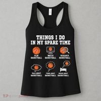 Things I Do In My Spare TIme Funny Basketball Lover Women's Tank Top thumb 3