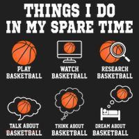 Things I Do In My Spare TIme Funny Basketball Lover Golf Towel thumb 3
