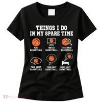 Things I Do In My Spare TIme Funny Basketball Lover Women's T-Shirt thumb 0