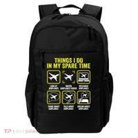 Things I Do In My Spare Time Airplanes Aviation Pilot Backpack thumb 0