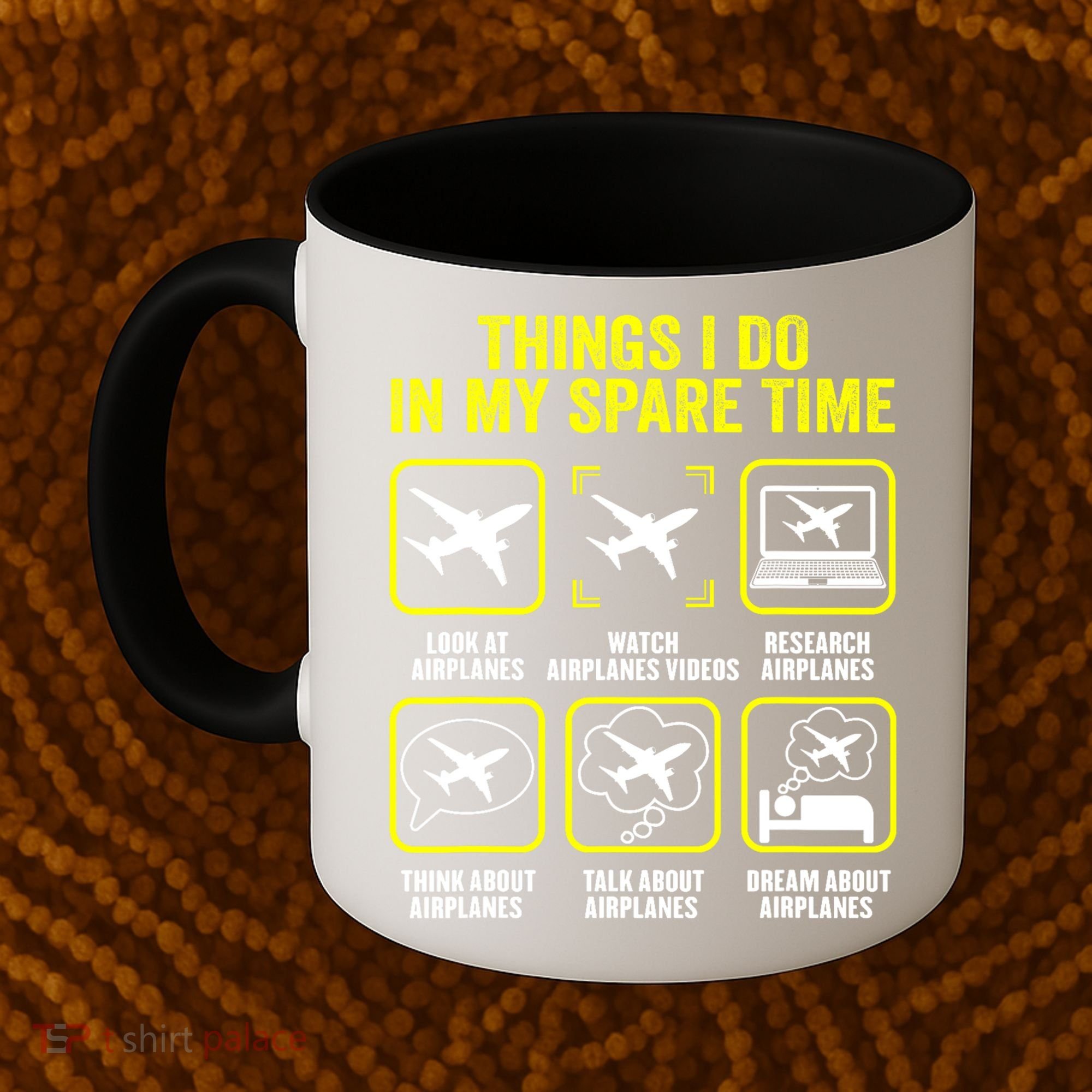 Things I Do In My Spare Time Airplanes Aviation Pilot Coffee Mug