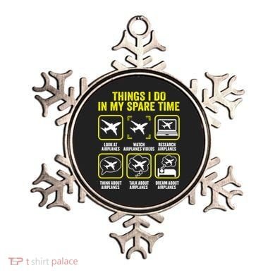 Things I Do In My Spare Time Airplanes Aviation Pilot Ornament
