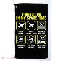 Things I Do In My Spare Time Airplanes Aviation Pilot Golf Towel thumb 0