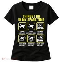 Things I Do In My Spare Time Airplanes Aviation Pilot Women's T-Shirt thumb 0