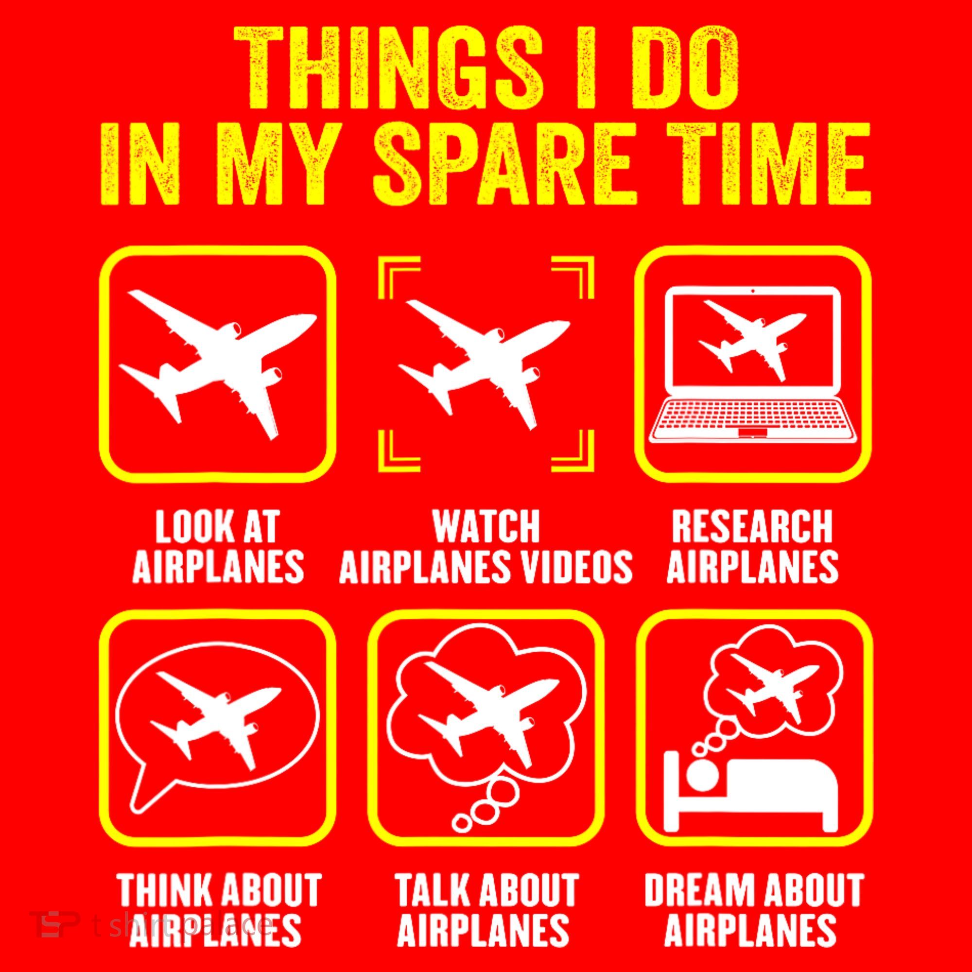 Things I Do In My Spare Time Airplanes Aviation Pilot Santa Hat