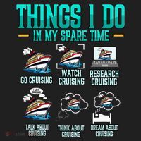 Things I Do In My Spare Time Cruising funny Cruise Beanie thumb 2