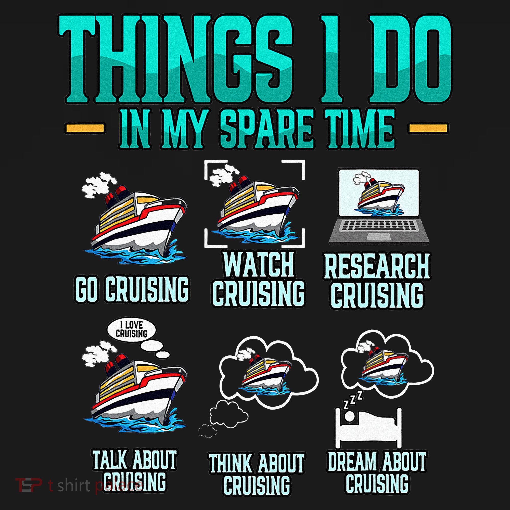 Things I Do In My Spare Time Cruising funny Cruise Women's Hoodie