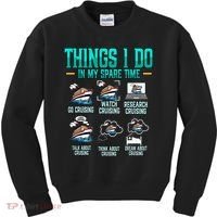Things I Do In My Spare Time Cruising funny Cruise Kids Sweatshirt thumb 0