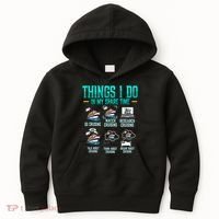 Things I Do In My Spare Time Cruising funny Cruise Kids Hoodie thumb 0