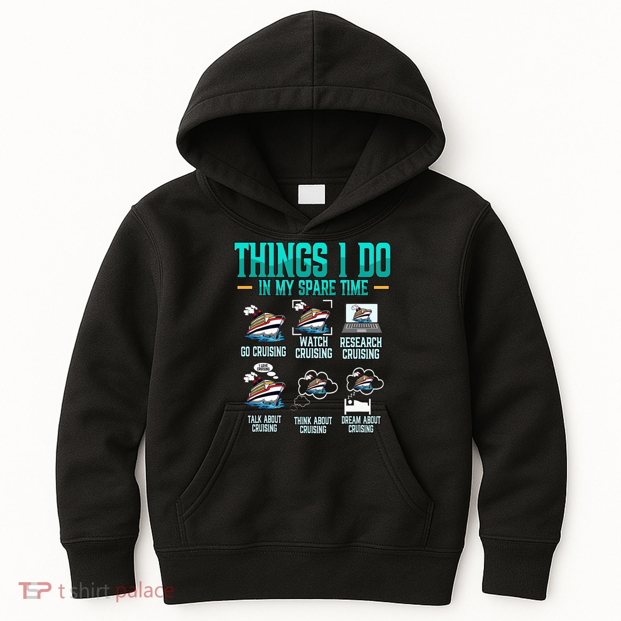 Things I Do In My Spare Time Cruising funny Cruise Kids Hoodie