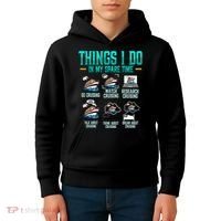 Things I Do In My Spare Time Cruising funny Cruise Kids Hoodie thumb 4