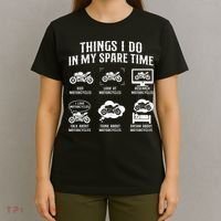 Things I Do In My Spare Time Biker Motorcycle Rider Riding T-Shirt thumb 4