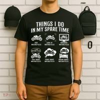 Things I Do In My Spare Time Biker Motorcycle Rider Riding T-Shirt thumb 6