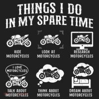 Things I Do In My Spare Time Biker Motorcycle Rider Riding Beanie thumb 2