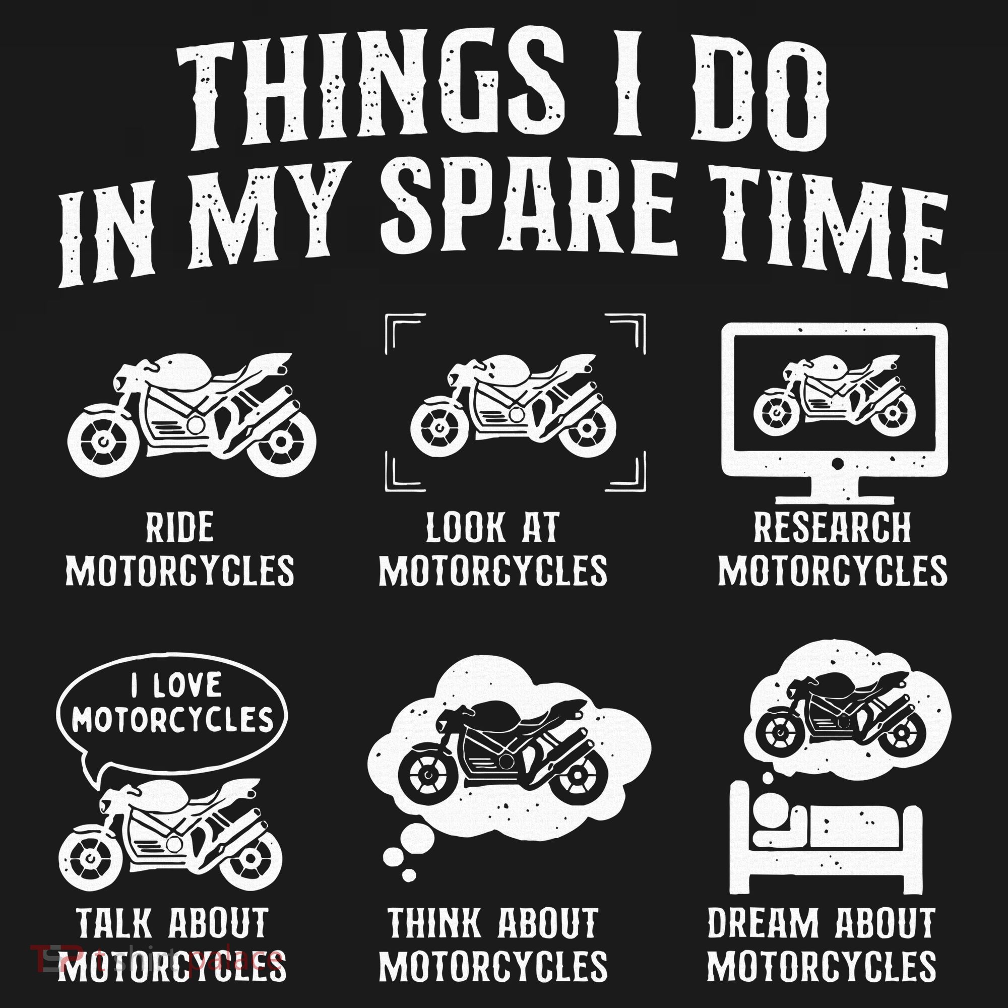 Things I Do In My Spare Time Biker Motorcycle Rider Riding Women's Tank Top