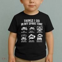 Things I Do In My Spare Time Biker Motorcycle Rider Riding Toddler T-Shirt thumb 2
