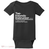Taekwondo Instructor Definition School Teacher Martial Art Baby Bodysuit thumb 0
