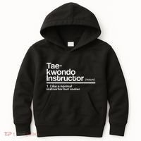 Taekwondo Instructor Definition School Teacher Martial Art Kids Hoodie thumb 0